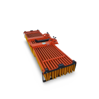 Balai pousseur 13 rangs de 1.5 &agrave; 3.0m