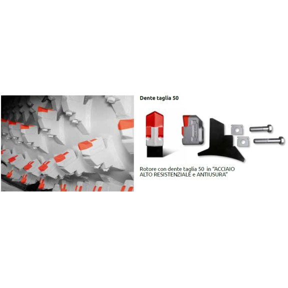 Broyeur forestier Valentini Demonio de 1.80 &agrave; 3.30m, profondeur jusqu'&agrave; 40 cm