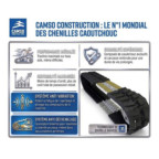 Chenille caoutchouc renforcée pour mini-pelle DAEWOO Chenille caoutchouc renforcée pour mini-pelle DAEWOO